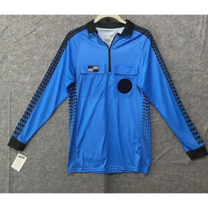 Official Sports NISOA‎ Soccer Referee Jersey Mens Sz S Blue Long Sleeve NWT